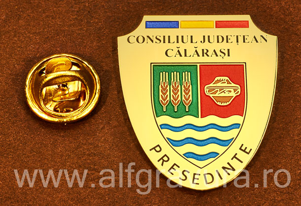 Insigna gravata alama Presedinte Consiliul Local Calarasi