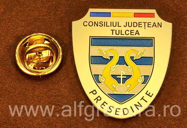 Insigna gravata alama Presedinte Consiliul Local Tulcea